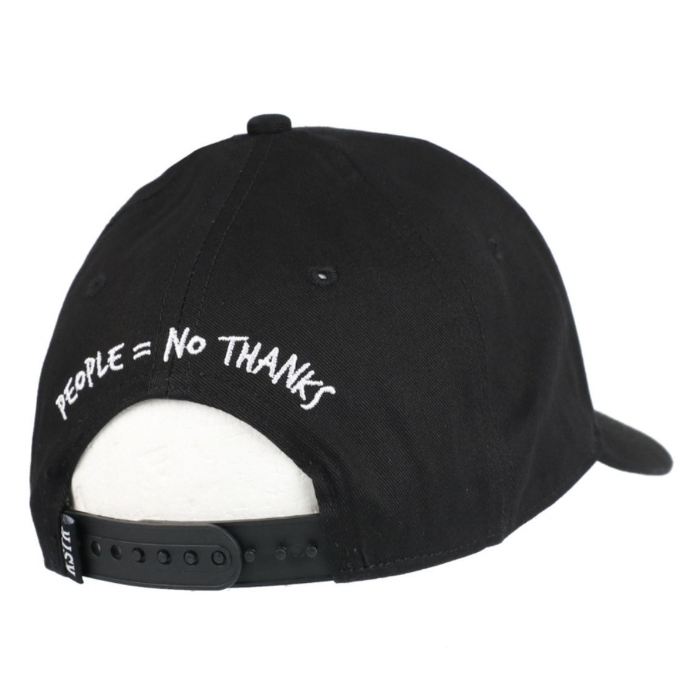 Killstar “Anti People” Trucker Cap–Black Cotton Hat w/ White Embroidery | Unisex - Picture 3 of 6